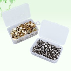 500Pcs Reusable Metal Brads Paper Fasteners with Portable Plastic Box