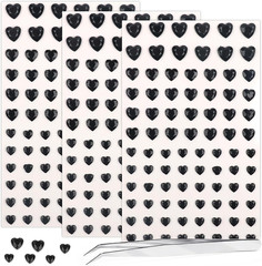 264Pcs Pink Heart Gem Stickers – Small Self Adhesive Acrylic Jewels (5/7/10Mm)