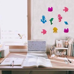 Glitter Foam Sea Animal Stickers Self Adhesive Craft DIY Scrapbook 100PCS
