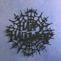 Happy Halloween Spider Web Die Cut Embellishments 5 pcs Scrapbook Cards Crafts