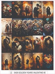 GOLDEN YEARS VALENTINE #2 – COMPLETE SHEET OF 20 STICKERS