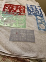 Mixed Lot 113 stickers ,Stencils,craft,￼ art, and office supply