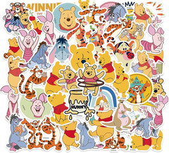 LOT of 50pcs WINNIE THE POOH characters tigger Eeyore piglet hunny decals NIP