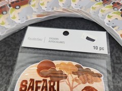 Lot of (11) Recollections Safari Travel Scrapbook Wild Animals Sticker Packs NEW