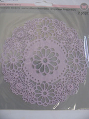 Recollections SOPHIA 6″ Removable Stickers Flowers Round 2 Pieces NOS