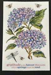 PSX HYDRANGEA Sticker Sheet GRATITUDE IS THE FAIREST BLOSSOM