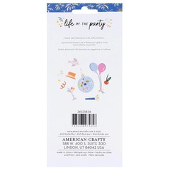 American Crafts LIFE OF THE PARTY ICONS (62) PUFFY STICKERS gold foil accents