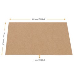 Mukchap 200 Packs 5 X 7 Inches Chipboard Sheets 0.04 Inch1Mm Thick Brown Kraft
