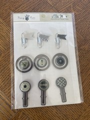 Fancy Pants Designs ETCETERA Pattern Photo Frames, Paper Clips & Label Stickers