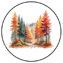 AUTUMN FOREST TREES ENVELOPE SEALS LABELS STICKERS PARTY FAVORS