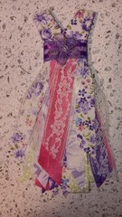 Lot of 3 Handmade Dresses For Junk Journals Scrapbooks Shadow Boxes Or Ornaments