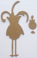 {4} ROOSTER Farm Animal Chicken – Chipboard Die Cuts – 4″ Tall / Separate Pieces