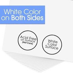 , 8×10 Picture Mat Matte Backerboards for Framing. Pack Contains 50 Backing B…