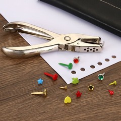 300 Pcs 4.5 x 8 mm Mini Brads for Paper Crafts Round Paper Fastener Silver