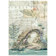 Stamperia Mini Rice Paper- Herbarium Silvae A6 , DFSA6X02