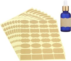 256 Fancy Shape Kraft Labels – Self-Adhesive Gift Tags for Elegant Organization