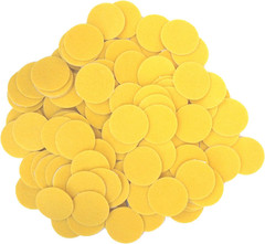 1 Inch Yellow 100Pc Felt Circle Stickers