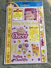 care bear american greeting stickers sunny day sayings 8.5×12 scrapbooking