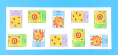 Vintage Creative Memories Garden Flower Seed Packets Sticker Sheet Scrapbooking