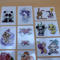 Vintage Y2k Temporary Tattoos Lot Of 20 NEW Girly Butterfly Dolphins 2004-2008