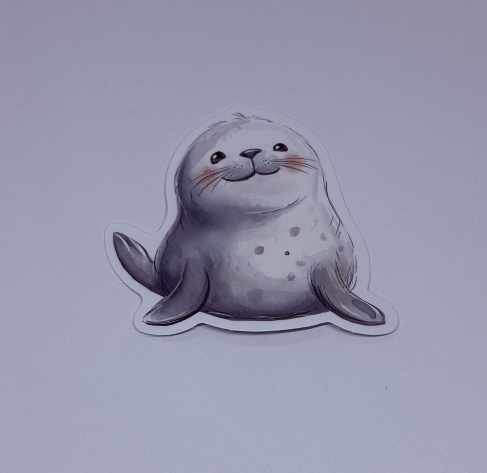 Cute Baby Seal Animal Sticker Vinyl Decal Journal Wall Fun Art Decor Tc9
