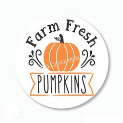 Autumn Farm Fresh Pumpkins Scrapbook Stickers Envelope Seals Pumpkin Favors