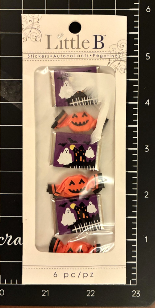 Little B Stickers SKELETON BONES, HALLOWEEN CANDIES or SCARY GHOSTS