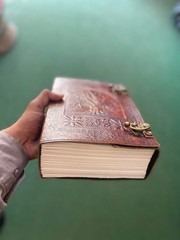 600 pages large tree of life journal | leather diary | 7 x 10, brown