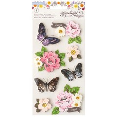 Crate Paper MOONLIGHT MAGIC (8pc) DIMENSIONAL STICKERS scrapbooking cardmaking