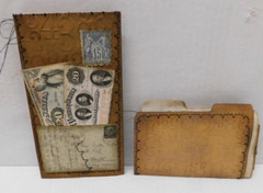 Junk Journal Ephemera Money Envelope & File Tag Vintage Style Grungy Set E