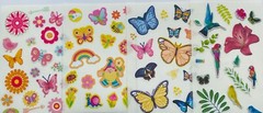 199+ Stickers themed Birds Spring meadow plants insects sunshine rainbow bloom