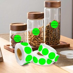 ‎‎1000PCS Fluorescent Green Circle Dot Labels, 1 inch Round Stickers Roll, Ea…