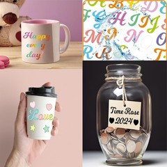 Waterproof Vinyl Mini Letter Stickers – 1560 Count for Crafting and Organizing