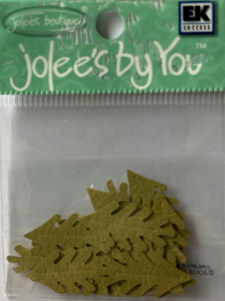 GREEN MID FERN LEAF Die-cut Embellishment(20pc)Jolee’s•Flower•Garden•Stem•Bushes