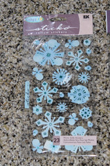 NEW Sticko Dimensional Vellum Christmas Stickers Snowflakes Santa Ornaments