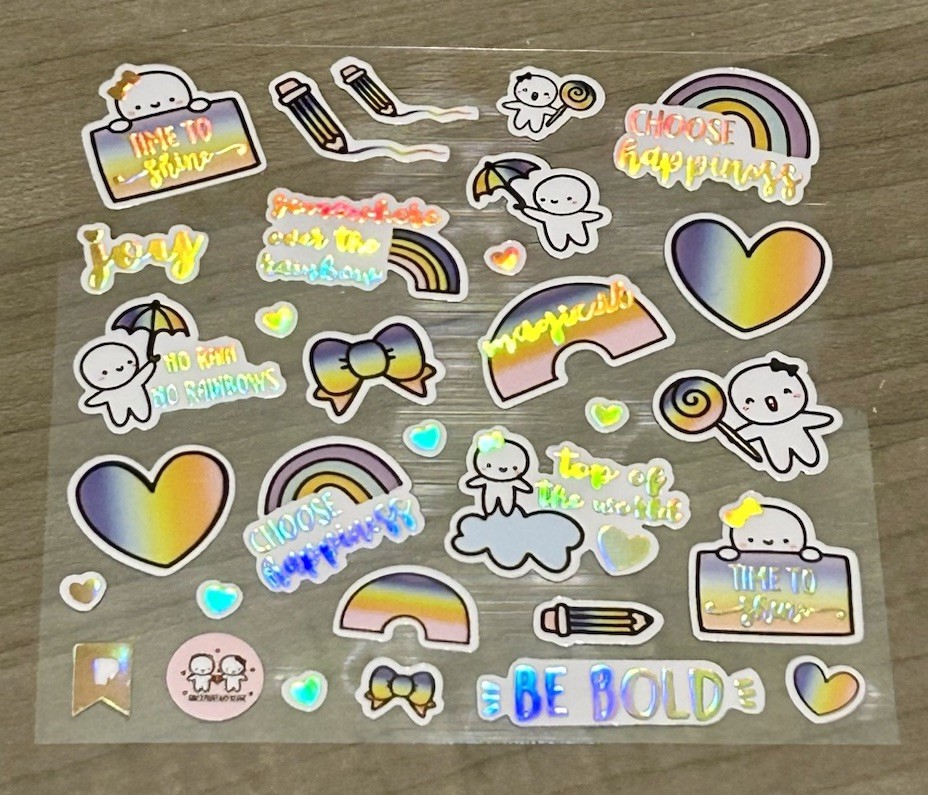 Once More With Love ❤️ Happy Munchkins Clear Sticker Sheet OMWL Stickers