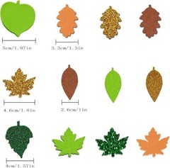 400 pcs Glitter-Foam Leaf Stickers-Halloween, Fall, craft Back To School Craft