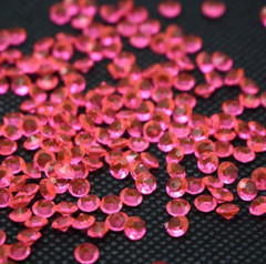 2000 Pink Acrylic 4mm Diamond Confetti Wedding Deco Supplies Table Scatter