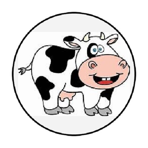48 Black and White Cow !! ENVELOPE SEALS LABELS STICKERS 1.2″ ROUND