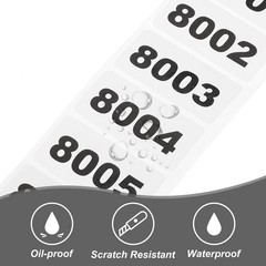 1 Roll Inventory Number Sticker 1.6″x0.8″ 8001-9000 Consecutive Number Sticker