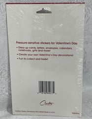 Vintage Stickers Carlton Cards Valentine Greeting Heart Flower Rose 3 Sheets New