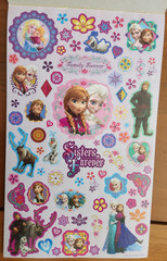 Disney Frozen Sticker Book 4 Sheets with 300 Stickers Elsa Anna Glittery A6 New