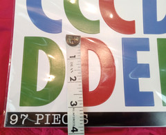 PEEL & STICK Sticko Alphabet Stickers 97/Pkg-BOLD – Extra Large 3″ LETTERS