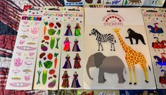 Vintage Mrs. Grossman’s Sandylion Stickers Lot Fuzzy Sharks Bears Prismatic Rare