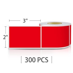 Red Rectangle Sticker Labels 3×2 Inch Vinyl Stickers Color Coding Name Tags R…