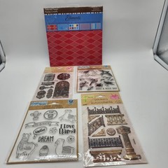 Scrapbooking Lot Daisy Hill Cat Kit K&Company Stickers Paper Crafts Stamps