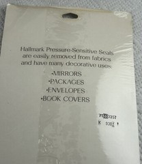 Vintage 1979 Hallmark Silver Foiled Stickers/Seals NOS Sealed (4 Sheets Per Pkg)