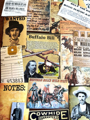 #780 – RARE WILD WEST GUNFIGHTER GAMBLER LAWMEN OUTLAW JUNK JOURNAL KIT 100+ PCS