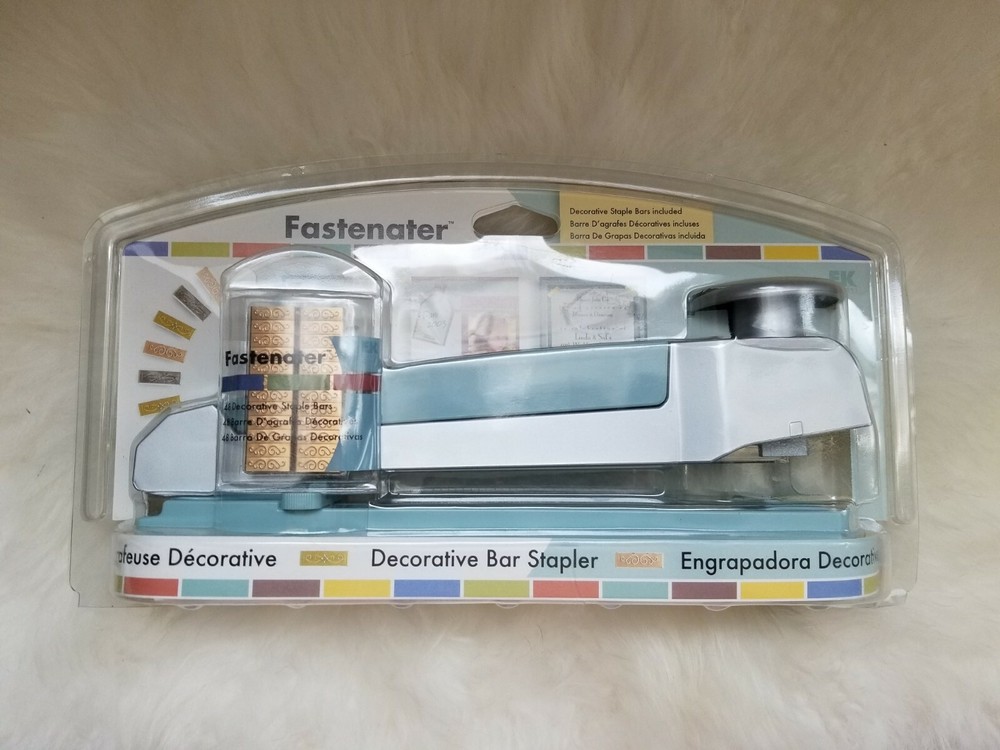 Fastenater blue Decorative Bar Stapler 48 staple bars included EKFST01 Eksuccess