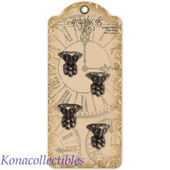 Graphic 45 Staples Metal Claw FEET New 4/PK LION! Get Creative!